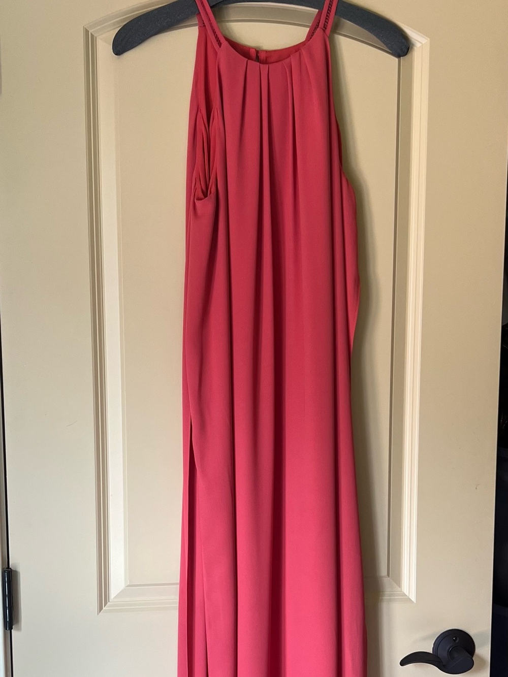 White House Black Market Coral-Pink Sleeveless Maxi Dress - M